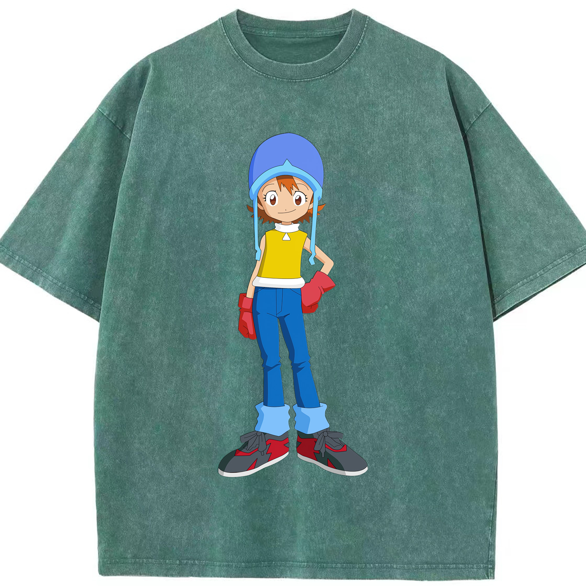 （画像用） Digimon デジタルモンスター/デジモン 綿100% ヴィンテージ風 半袖Tシャツ（フロントプリント）
